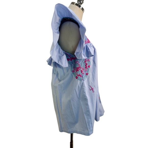 Mi Golondrina Soledad Blouse Blue - Picture 7 of 11